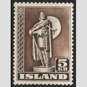 FRIMRKER ISLAND | 1947 - AFA 231B - Thorfinn Karlsefni - 5 kr. brun tk. 11 - Ustemplet