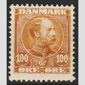 FRIMRKER DANMARK | 1904-05 - AFA 51 - Chr. IX 100 re gulbrun - Ubrugt