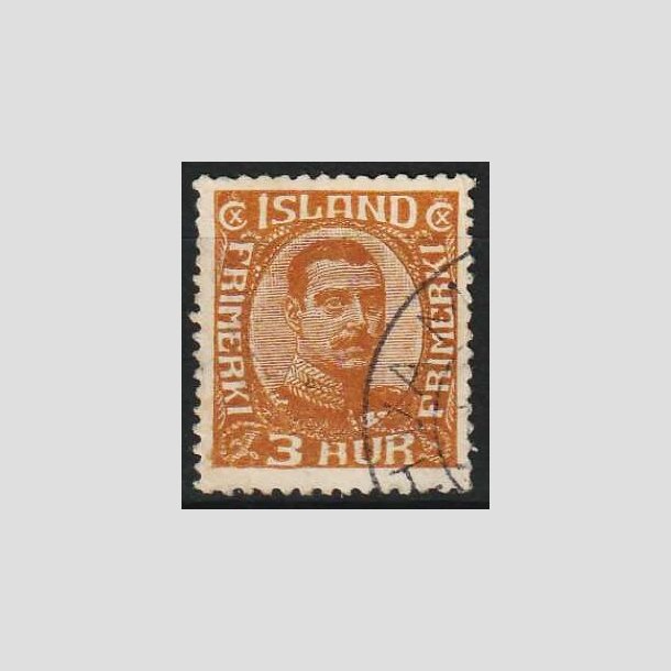 FRIMRKER ISLAND | 1920 - AFA 84 - Kong Christian X - 3 aur brungul - Stemplet