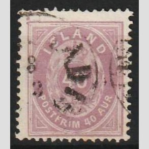 FRIMRKER ISLAND | 1882 - AFA 15 - 40 aur lilla tk. 14 - Stemplet