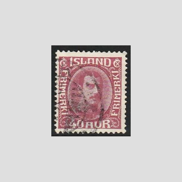 FRIMRKER ISLAND | 1931-33 - AFA 163 - Kong Christian X - 40 re lillard - Stemplet