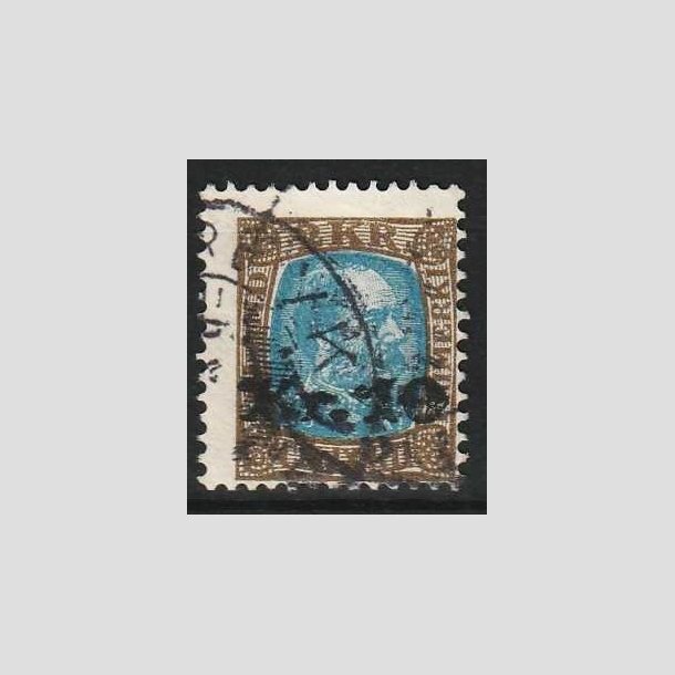 FRIMRKER ISLAND | 1926 - AFA 122 - Provisorier - 10 kr./2 kr. brun/blgrn - Stemplet