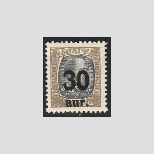 FRIMRKER ISLAND | 1925 - AFA 112 - Provisorier - 30/50 aur gr/bl - Ubrugt