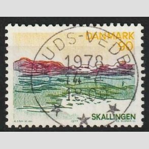 FRIM�RKER DANMARK | 1977 - AFA 638 - Lansdel Sydjylland - 90 �re flerfarvet - Pragt Stemplet 