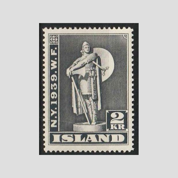 FRIMRKER ISLAND | 1939 - AFA 209 - Verdensudstilling - 2 kr. gr - Ubrugt