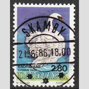 FRIMRKER DANMARK | 1986 - AFA 866 - Danske fugle - 2,80 Kr. flerfarvet - Lux Stemplet Skamby
