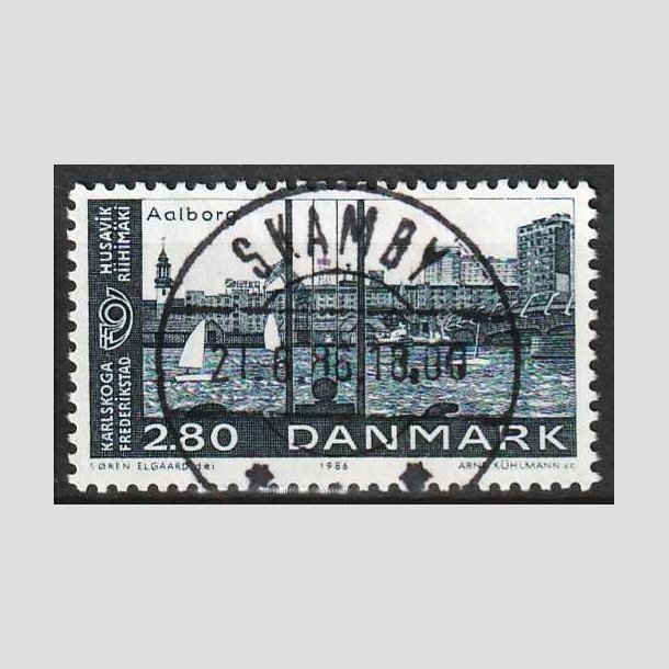 FRIMRKER DANMARK | 1986 - AFA 859 - Venskabsbyer - 2,80 Kr. bl - Lux Stemplet Skamby