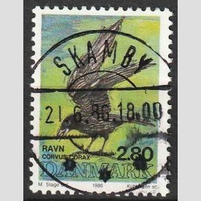 FRIM�RKER DANMARK | 1986 - AFA 864 - Danske fugle - 2,80 Kr. flerfarvet - Lux Stemplet Skamby