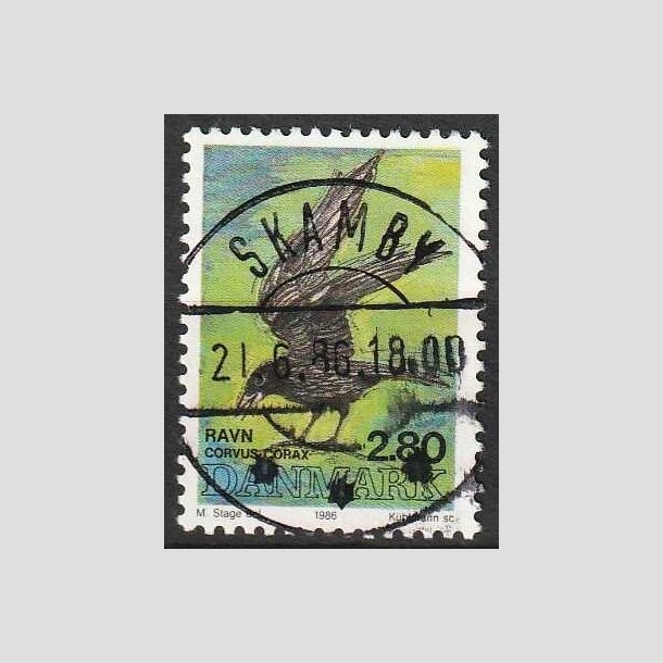 FRIM�RKER DANMARK | 1986 - AFA 864 - Danske fugle - 2,80 Kr. flerfarvet - Lux Stemplet Skamby