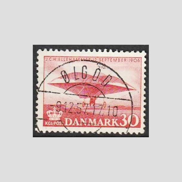 FRIMRKER DANMARK | 1956 - AFA 366 - Ellehammer - 30 re rd - Pragt Stemplet lgod