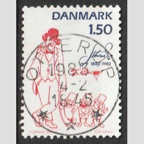FRIM�RKER DANMARK | 1982 - AFA 761 - Storm P. - 1,50 Kr. r�d/bl� - Pragt Stemplet Otterup