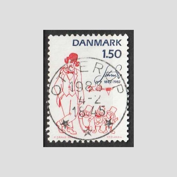FRIMRKER DANMARK | 1982 - AFA 761 - Storm P. - 1,50 Kr. rd/bl - Pragt Stemplet Otterup