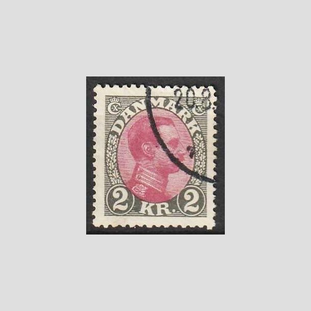 FRIMRKER DANMARK | 1925-26 - AFA 151 - Chr. X 2 Kr. gr/rdlilla - Pnt Stemplet