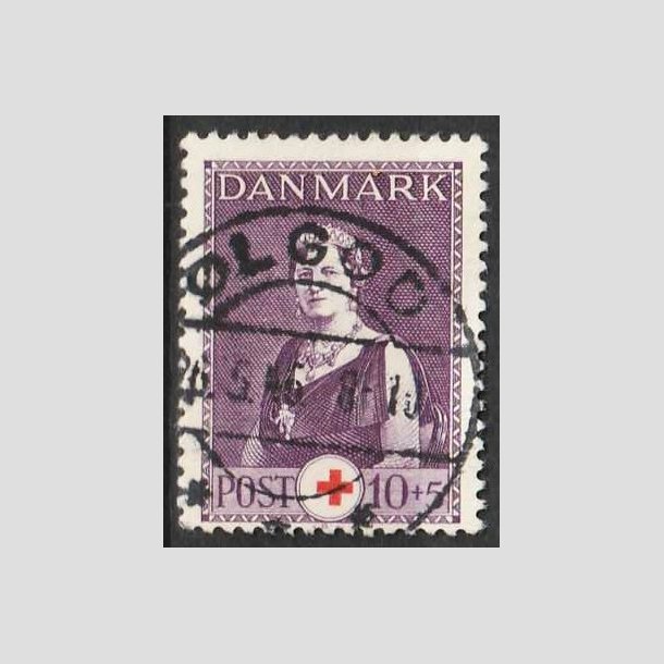 FRIMRKER DANMARK | 1939 - AFA 252 - Dronning Alexandrine Rde Kors - 10 + 5 re - Pragt Stemplet