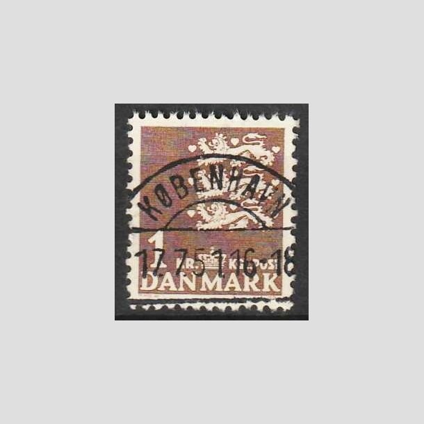 FRIMRKER DANMARK | 1946-47 - AFA 293 - Rigsvben 1,00 Kr. brun - Lux Stemplet 