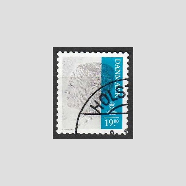 FRIMRKER DANMARK | 2014 - AFA 1802 - Dronning Margrethe II - 19,00 Kr. gr/mrkbl - Pnt Stemplet 