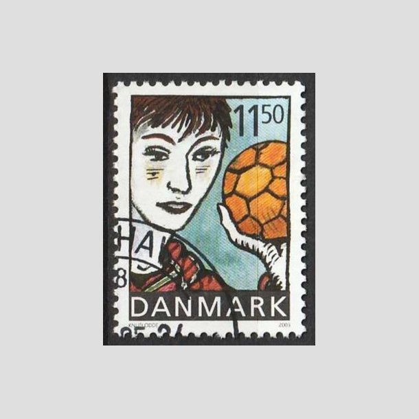 FRIMRKER DANMARK | 2002 - AFA 1345 - Sport og ungdom - 11,50 Kr. Hndbold - Pnt Stemplet