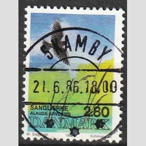FRIMRKER DANMARK | 1986 - AFA 868 - Danske fugle - 2,80 Kr. flerfarvet - Lux Stemplet Skamby