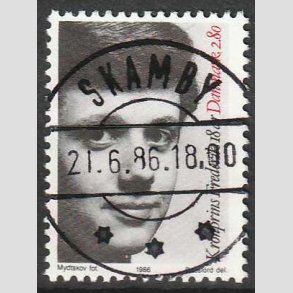 FRIM�RKER DANMARK | 1986 - AFA 858 - Kronprins Frederik 18 �r - 2,80 Kr. -  Lux Stemplet Skamby