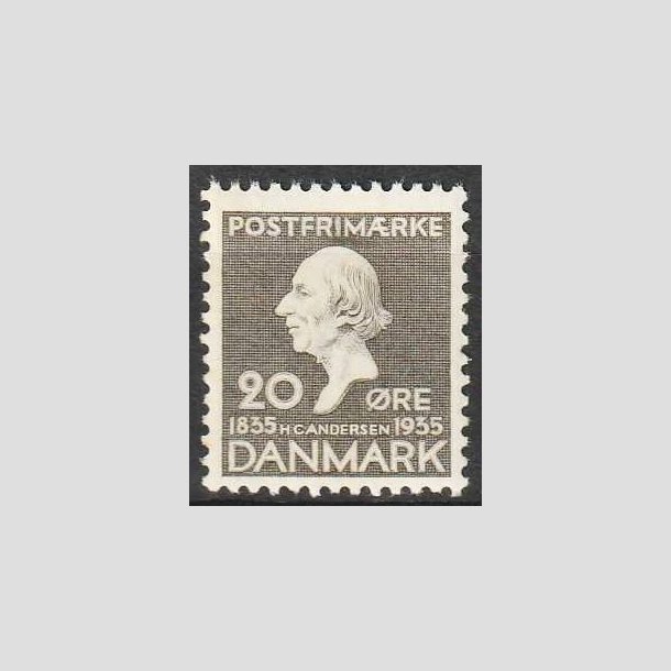 FRIMRKER DANMARK | 1935 - AFA 227 - H. C. Andersen 20 re gr - Postfrisk