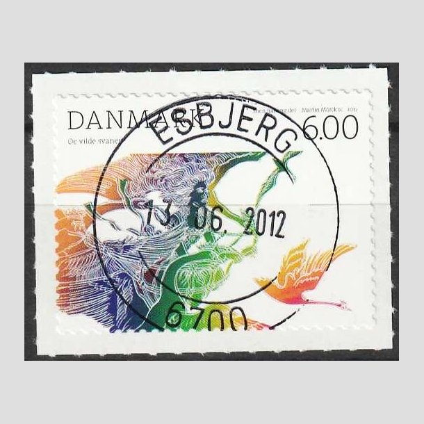 FRIMRKER DANMARK | 2012 - AFA 1712 - H.C. Andersens eventyr - 6,00 Kr. flerfarvet - Pragt Stemplet 
