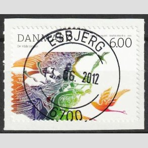 FRIM�RKER DANMARK | 2012 - AFA 1712a - H.C. Andersens eventyr - 6,00 Kr. flerfarvet - Pragt Stemplet