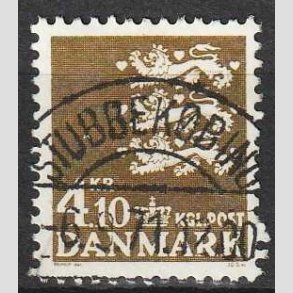 FRIMRKER DANMARK | 1970 - AFA 502 - Rigsvben 4,10 Kr. olivenbrun - Lux Stemplet Stubbekbing