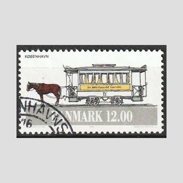 FRIMRKER DANMARK | 1994 - AFA 1073 - Sporvogne - 12,00 Kr. flerfarvet - Pnt Stemplet