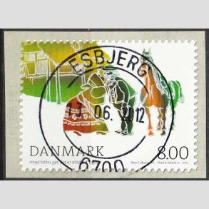 FRIM�RKER DANMARK | 2012 - AFA 1713a - H.C. Andersens eventyr - 8,00 Kr. flerfarvet - Pragt Stemplet