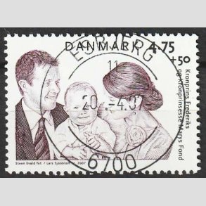 FRIMRKER DANMARK | 2007 - AFA 1496 - Kronprinseparrets fond - 4,75 + 0,50 Kr. - Pragt Stemplet