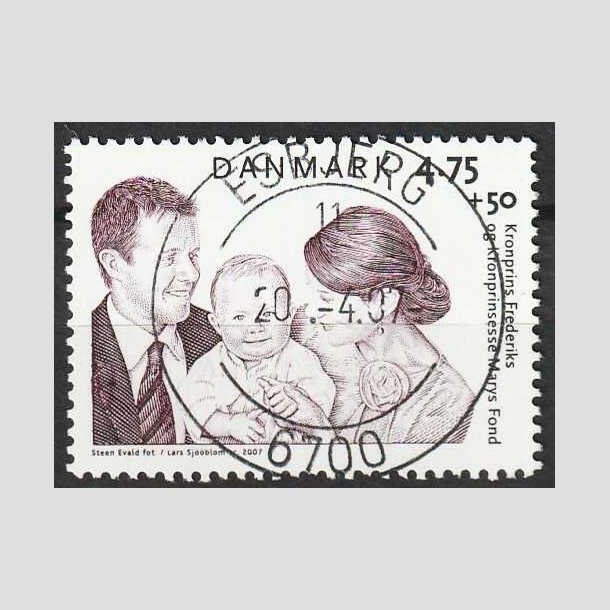 FRIMRKER DANMARK | 2007 - AFA 1496 - Kronprinseparrets fond - 4,75 + 0,50 Kr. - Pragt Stemplet