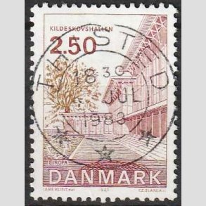 FRIM�RKER DANMARK | 1983 - AFA 778 - EU Bygningskunst - 2,50 Kr. r�d/r�dbrun - Pragt Stemplet
