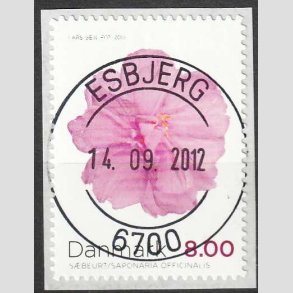 FRIM�RKER DANMARK | 2012 - AFA 1715a - Efter�rsblomster - 8,00 Kr. flerfarvet - Pragt Stemplet