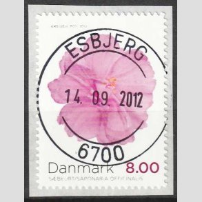 FRIM�RKER DANMARK | 2012 - AFA 1715a - Efter�rsblomster - 8,00 Kr. flerfarvet - Pragt Stemplet