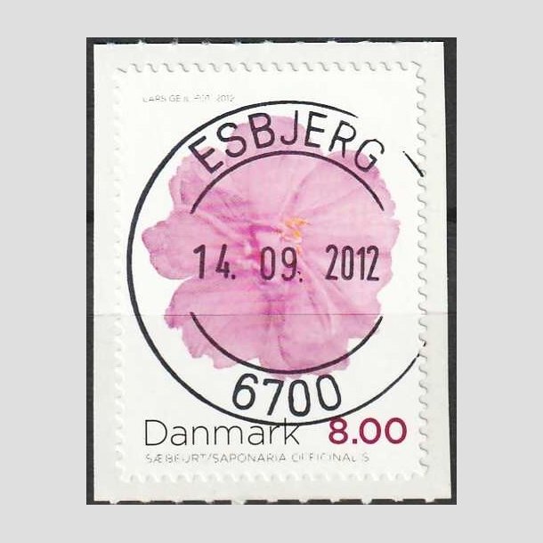 FRIMRKER DANMARK | 2012 - AFA 1715a - Efterrsblomster - 8,00 Kr. flerfarvet - Pragt Stemplet