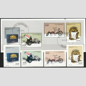 FRIM�RKER DANMARK | 2015 - AFA 1819-23A - Danske opfindelser - Miniark+s�t - Flot Stemplet