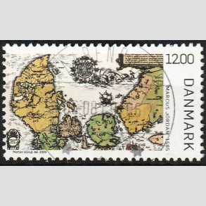 FRIM�RKER DANMARK | 2009 - AFA 1587 - Gamle Danmarkskort - 12,00 Kr. - Lux Stemplet Aabenraa