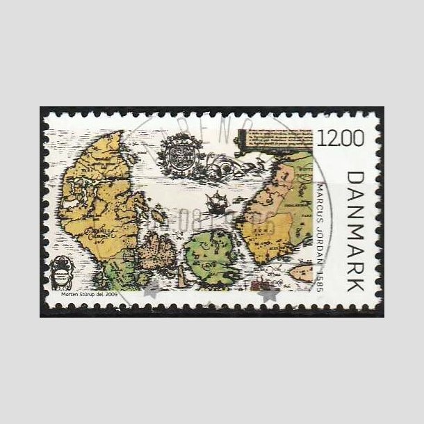 FRIMRKER DANMARK | 2009 - AFA 1587 - Gamle Danmarkskort - 12,00 Kr. - Lux Stemplet Aabenraa