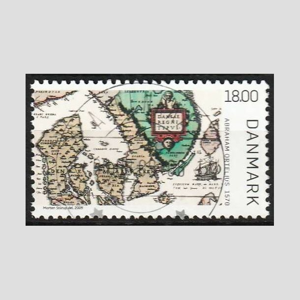 FRIMRKER DANMARK | 2009 - AFA 1588 - Gamle Danmarkskort - 18,00 Kr. - Lux Stemplet Aabenraa