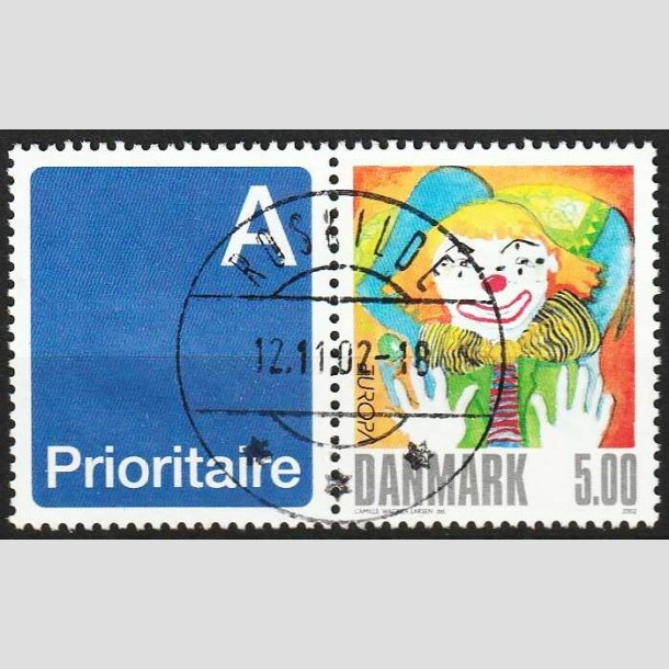 FRIMRKER DANMARK | 2002 - AFA 1320v - Cirkus - 5,00 Kr. flerfarvet - Lux Stemplet