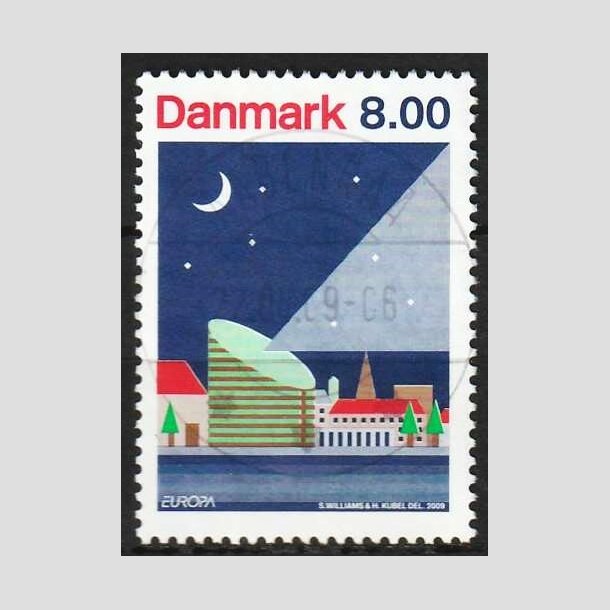 FRIMRKER DANMARK | 2009 - AFA 1577 - Astronomi - 8,00 Kr. flerfarvet p klip - Pnt Stemplet 