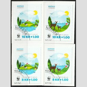 FRIMRKER DANMARK | 2015/16 - AFA 1825/6+1845/46 - WWF - Begge st - Flot Stemplet