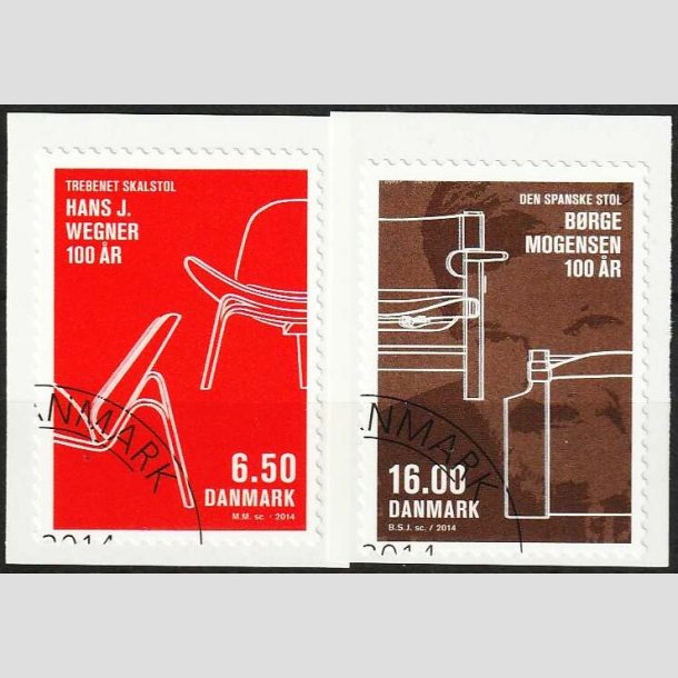 FRIMRKER DANMARK | 2014 - AFA 1773+74 - Dansk design - i st flerfarvet - Pnt Stemplet