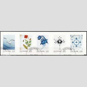 FRIMRKER DANMARK | 2016 - AFA 1870-74 - Dansk porceln - komplet 5-stribe - Pnt stemplet 