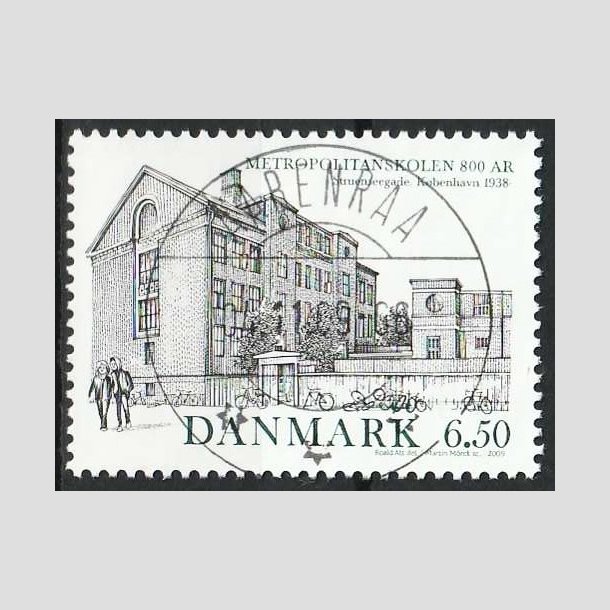 FRIMRKER DANMARK | 2009 - AFA 1593 - Metropolitanskolen 800 r. - 6,50 Kr. - Lux Stemplet 