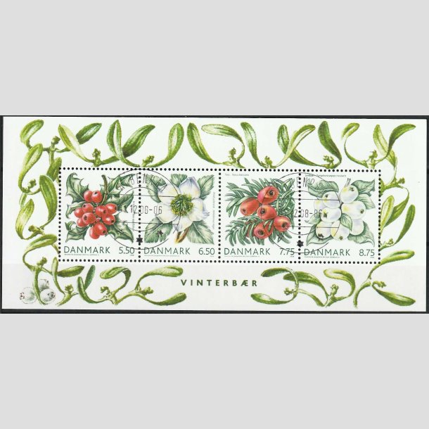 FRIMRKER DANMARK | 2008 - AFA 1560 - Vinterbr - Miniark 28.50 Kr. flerfarvet - Lux Stemplet 