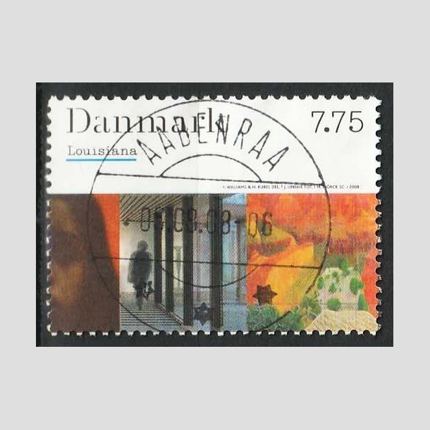 FRIMRKER DANMARK | 2008 - AFA 1540 - Kunstmuseet Louisiana - 7,75 Kr. - Lux stemplet
