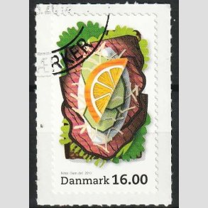 FRIM�RKER DANMARK | 2012 - AFA 1704 - Sm�rrebr�d - 16,00 Kr. flerfarvet - P�nt Stemplet 