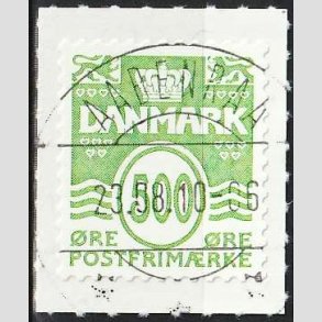 FRIM�RKER DANMARK | 2008 - AFA 1530E - B�lgelinie - 500 �re lys gr�n - Pragt Stemplet