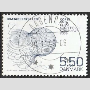 FRIM�RKER DANMARK | 2009 - AFA 1590 - COP15 - 5,50 Kr. flerfarvet - Pragt Stemplet 